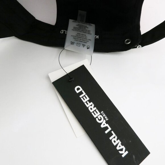 NWT Karl Lagerfeld Paris Women/Men Cate Pins Baseball Cap in Black - Picture 5 of 16